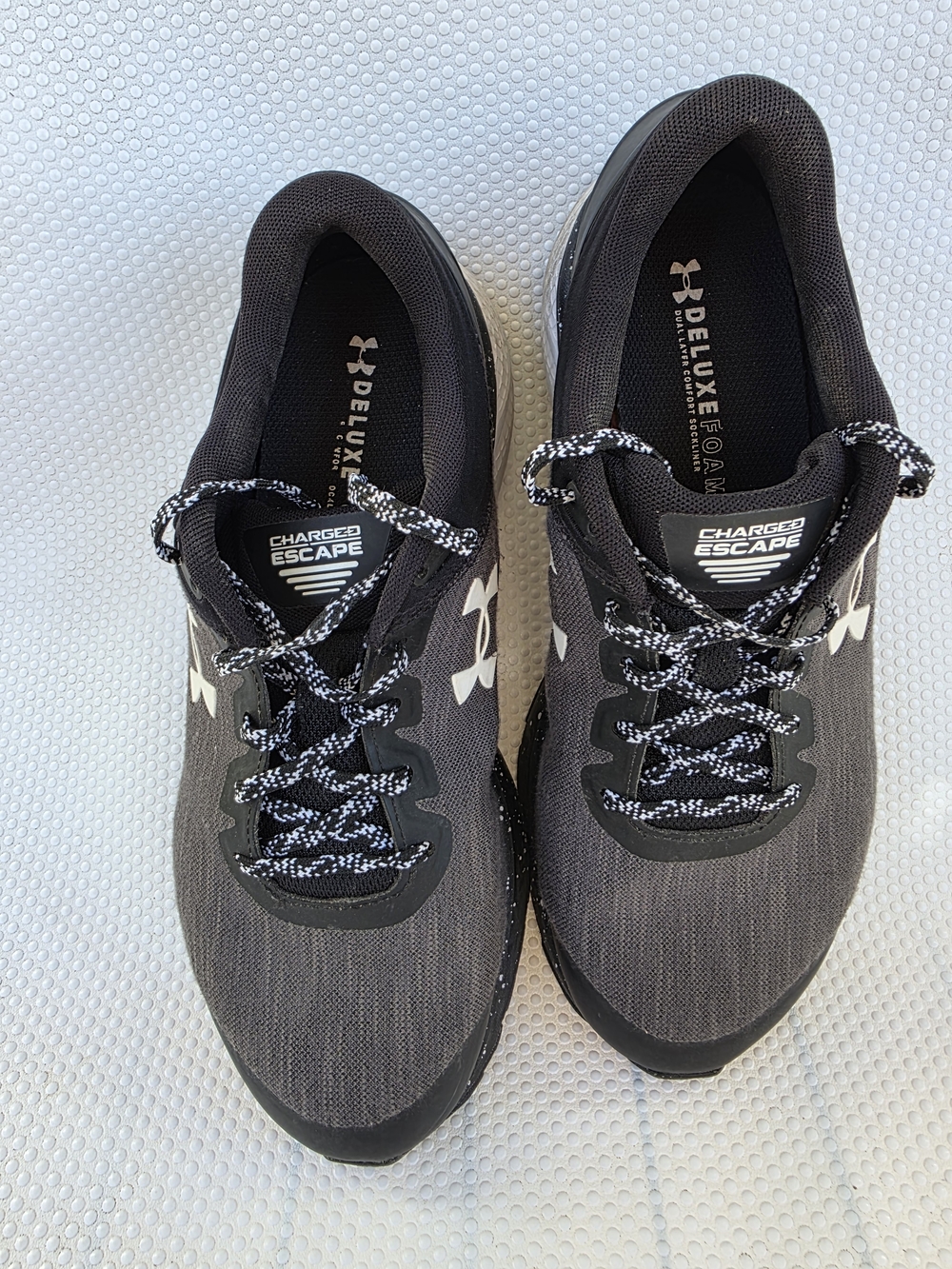 Under Armour Men's Black Athletic Sneakers with White Logo